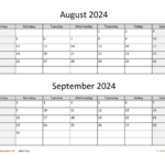 August September 2024 Calendar