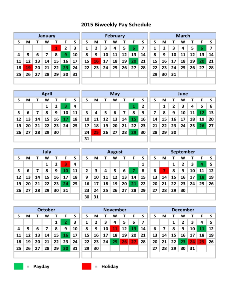 2024 Payday Calendar