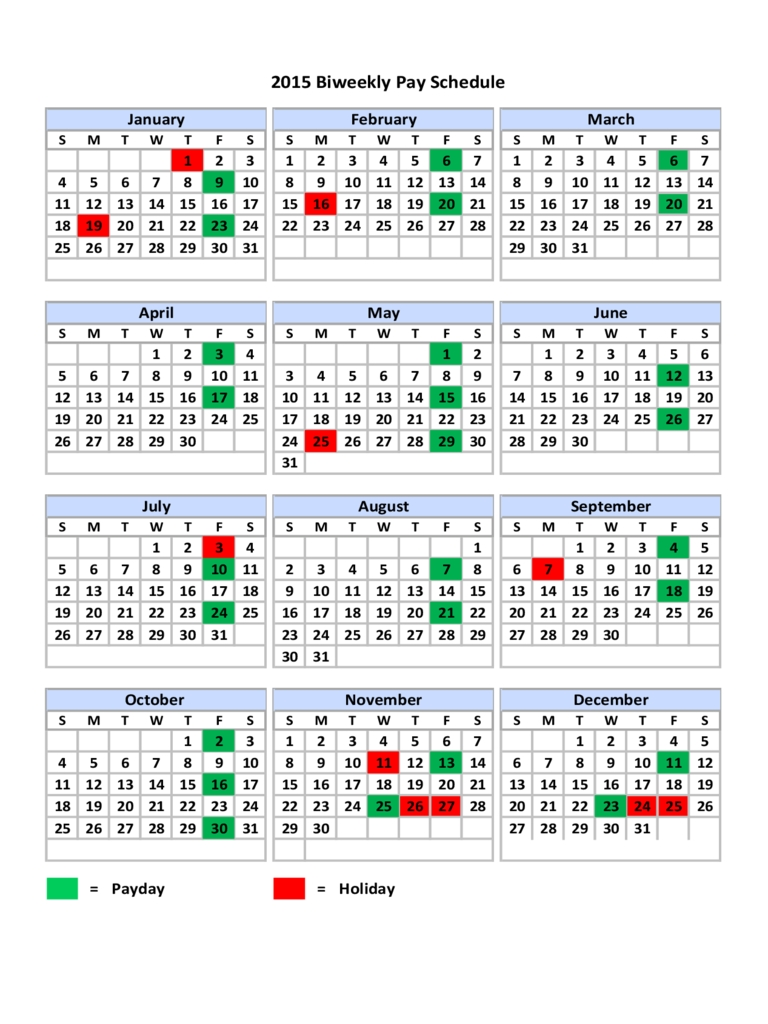 Bi Weekly Calendar 2024