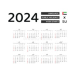 Arabic Calendar 2024