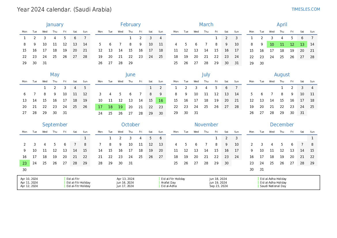 Arabic Calendar 2024 2024 Calendar Printable