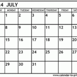 Calender For July 2024
