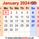 2024 Calendar January