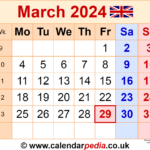 2024 Calendar March