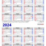 Calendar 2024-2023