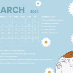 March 2024 Calendar Cute