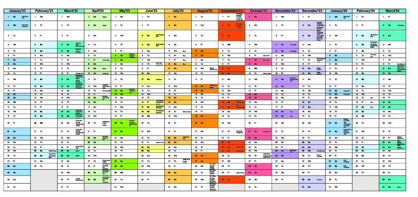 Gcu Academic Calendar 2024-2023