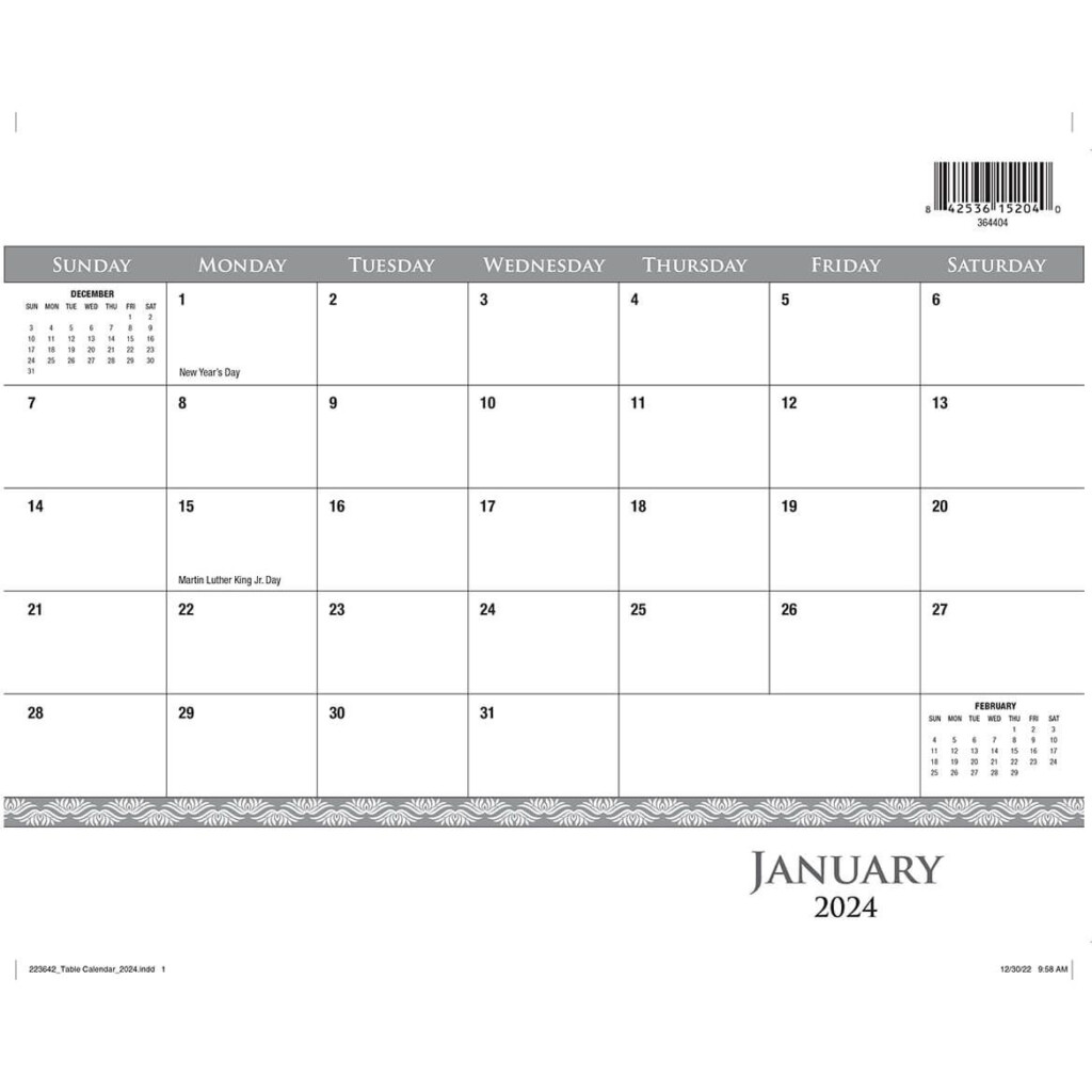 Desk Pad Calendar 2024