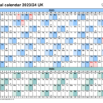 Horizontal Budget Calendar 2024