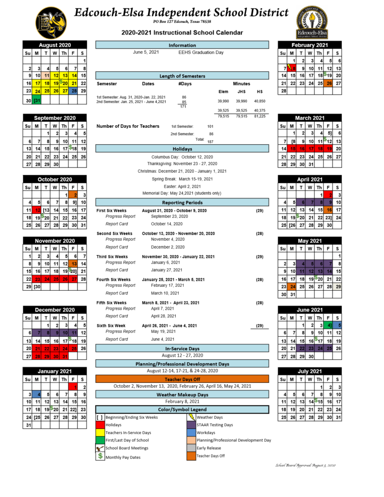 Ecisd Calendar 2021-2024