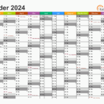 Excel Calendar 2024