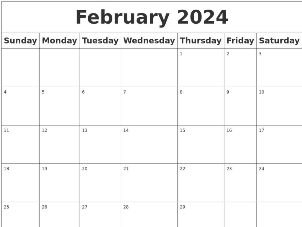 February 2024 Desktop Calendar