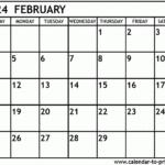 February Calendar 2024 Printable