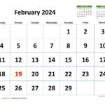 2024 Calendar Feb