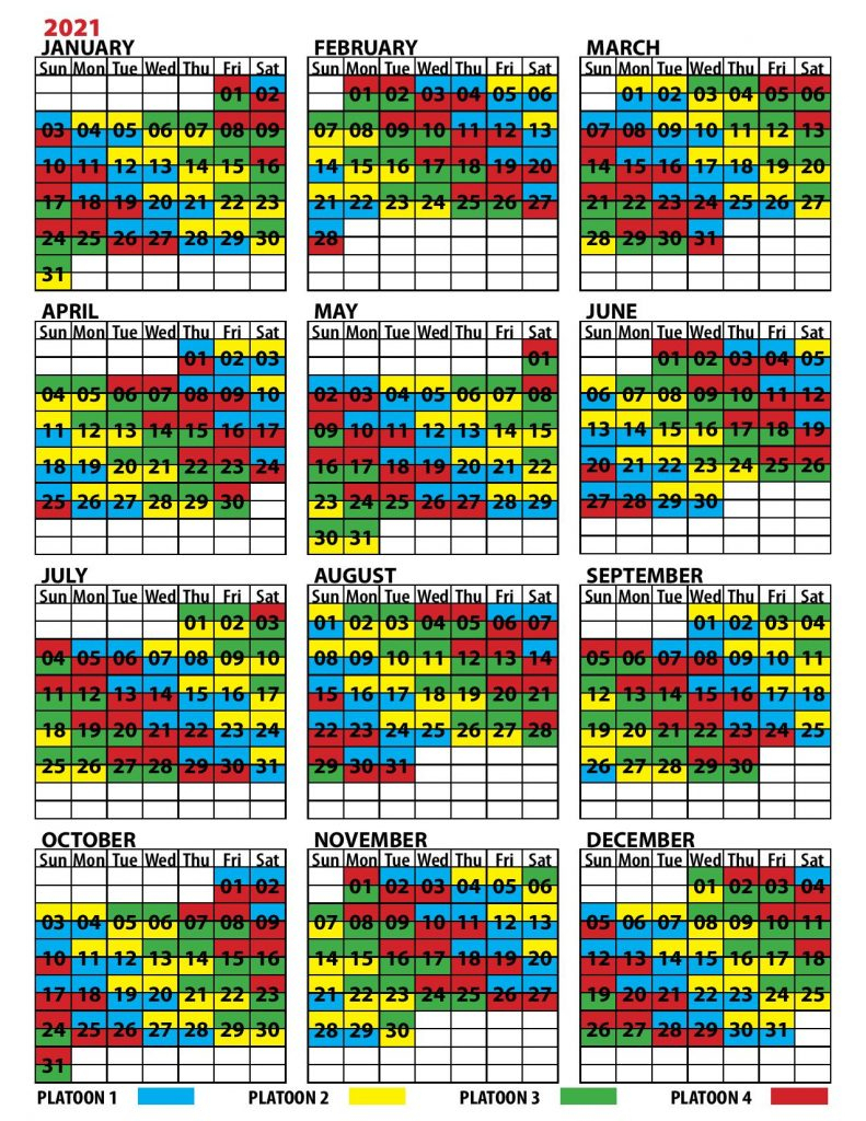 2024 Firefighter Shift Calendar