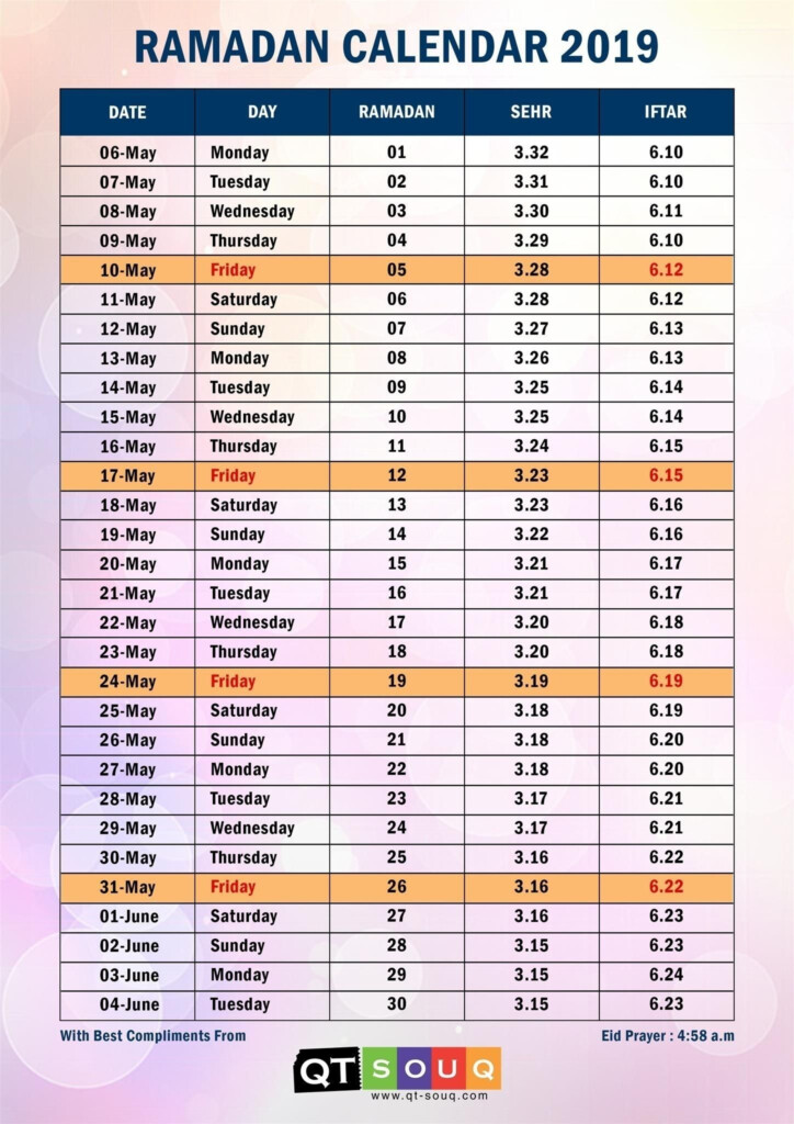 Ramadan 2024 Calendar Usa