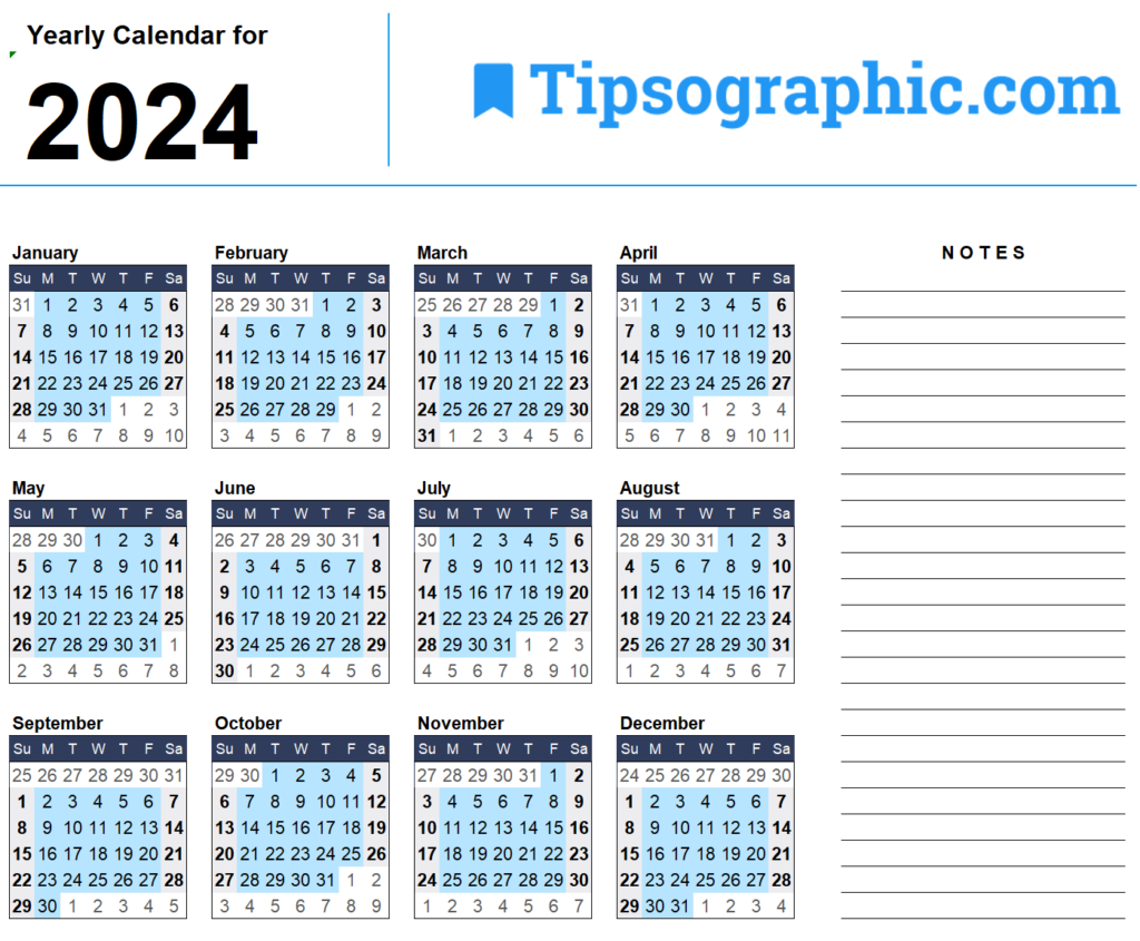 Google Slides Calendar Template 2024