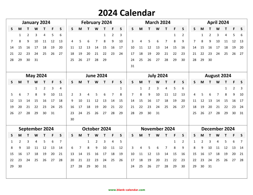 Printed Calendar 2024