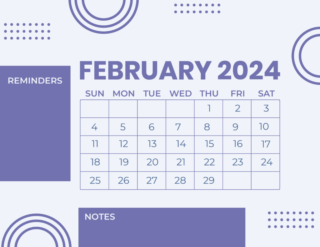 Blank Calendar February 2024