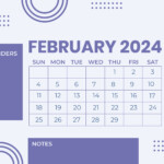 Blank Calendar February 2024