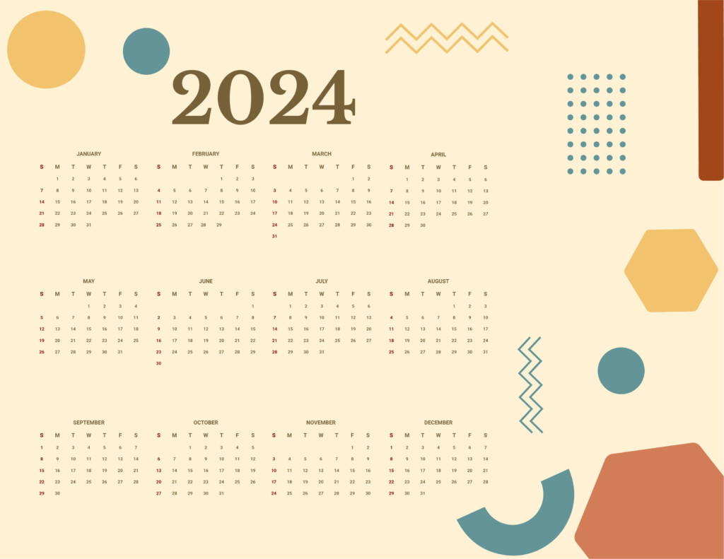 Google Slides Calendar Template 2024