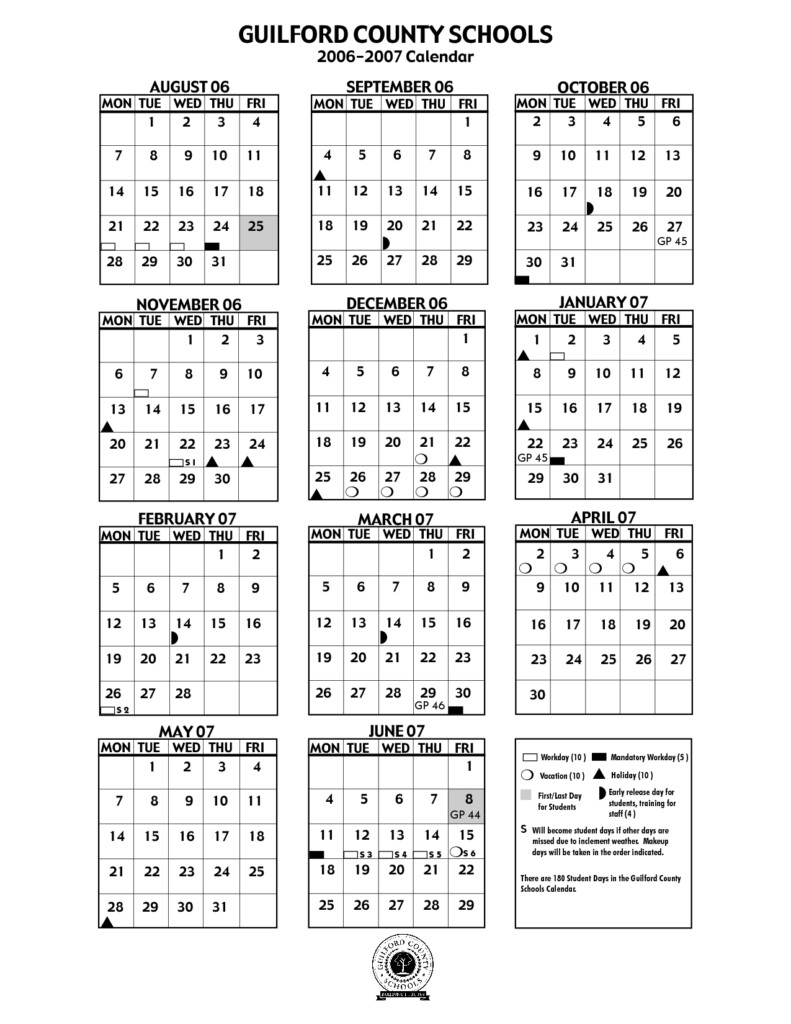 Guilford County Schools Calendar 2024