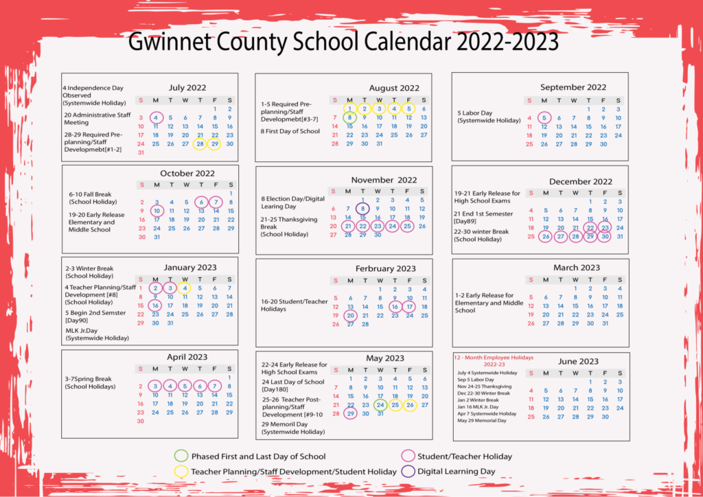 Gwinnett County School Calendar 2024-25