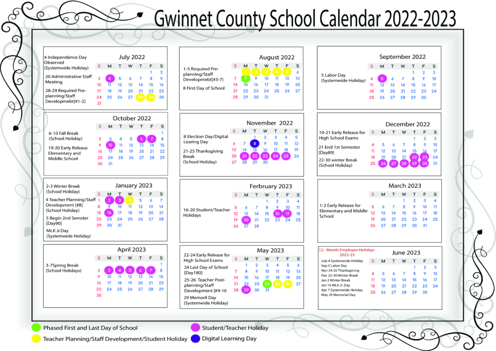 Gwinnett County School Calendar 2024-25