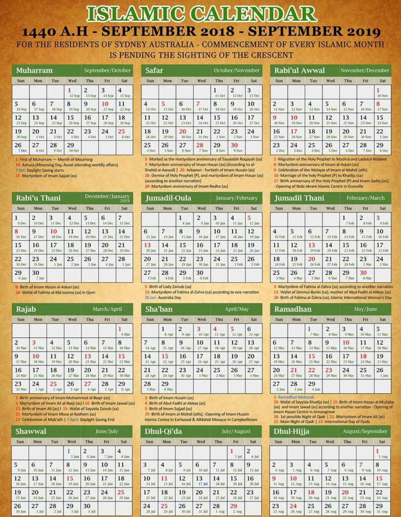 Islamic Calendar 2024 Pdf