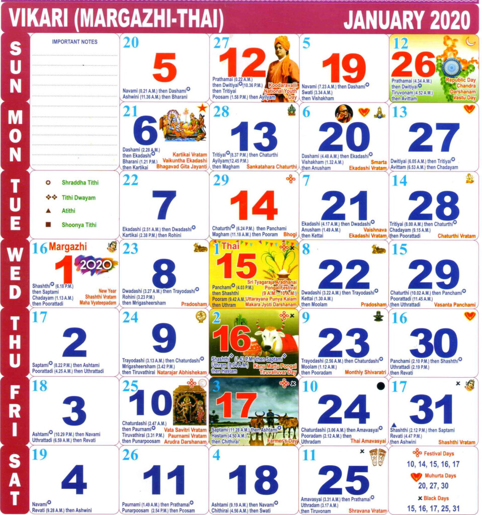 Tamil Calendar 2024