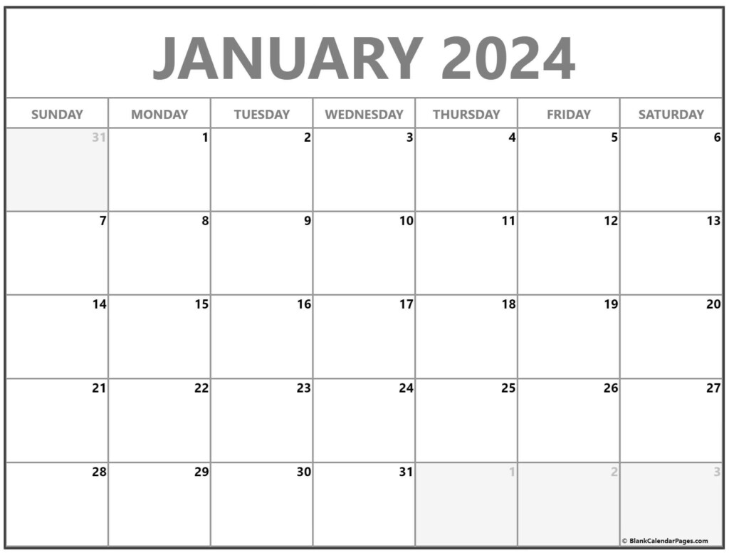 January Free Printable Calendar 2024