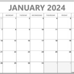 January Free Printable Calendar 2024