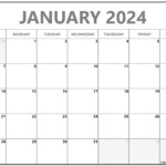 January Month Calendar 2024