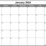 January Free Printable Calendar 2024