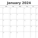 Printable January 2024 Calendar Pdf