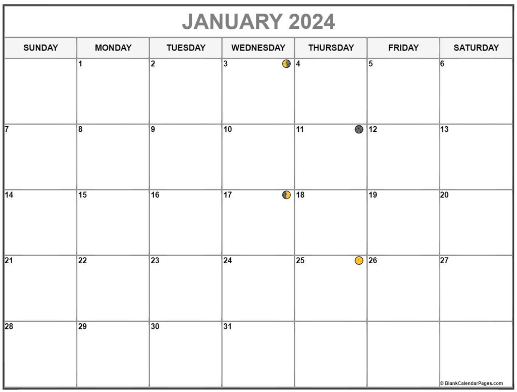 Moon Phase Calendar January 2024