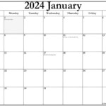 Jan 2024 Calendar With Holidays