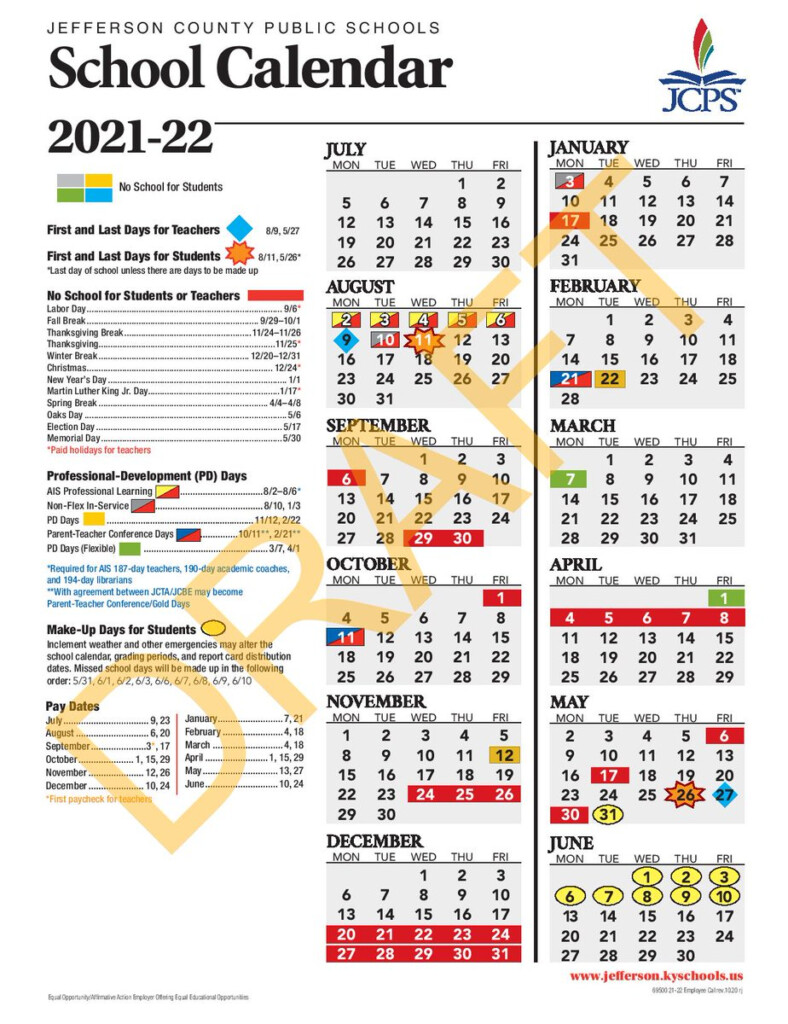 Jcps 2021-2024 School Calendar