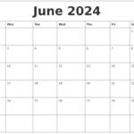 Calendar 2024 June July