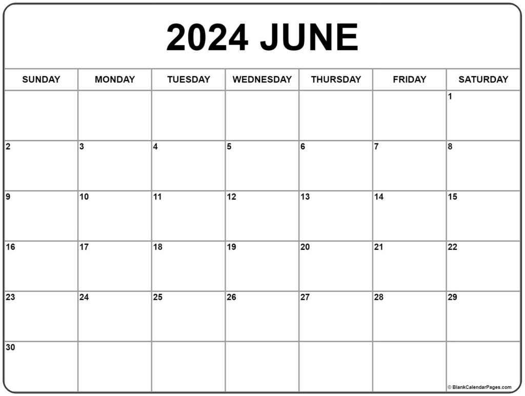 June 2024 Calendar Desktop Wallpaper