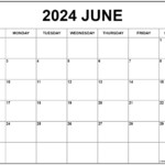 June 2024 Calendar Desktop Wallpaper