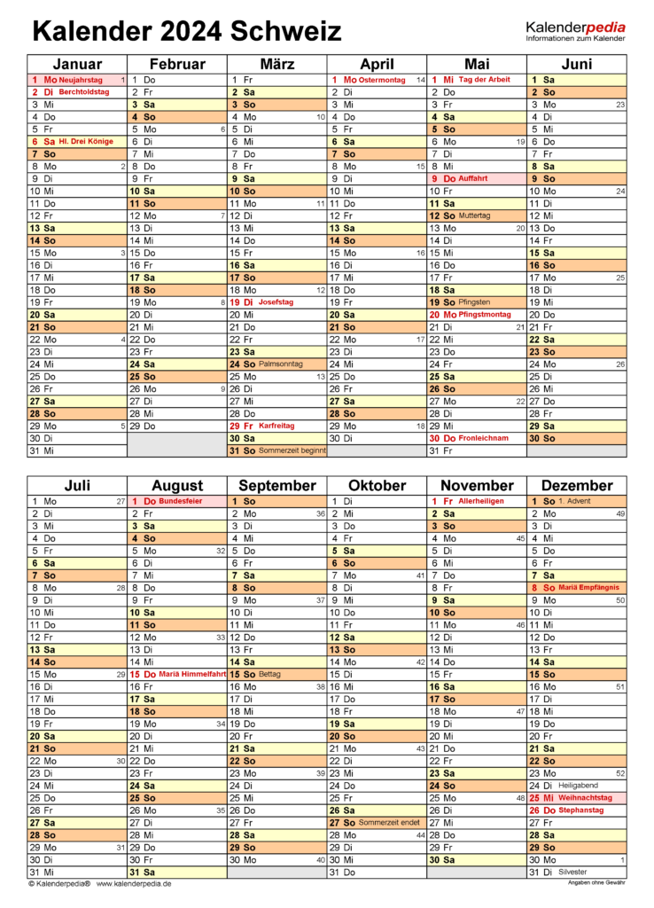 Calendar Excel 2024