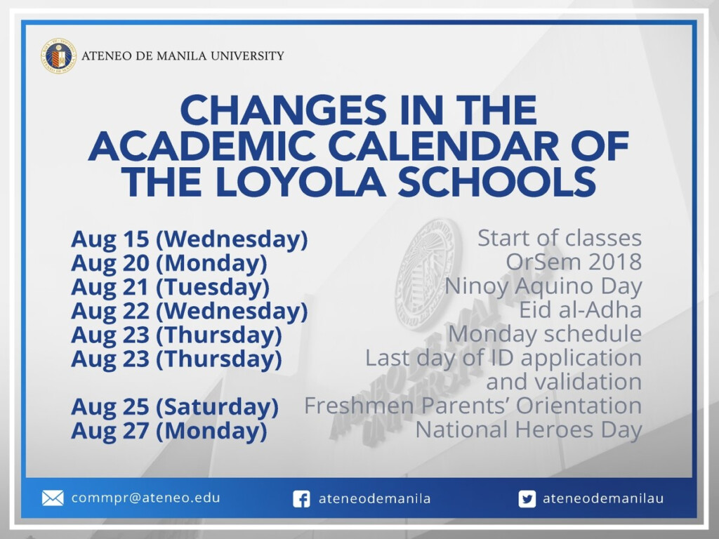 Loyola Calendar 2024