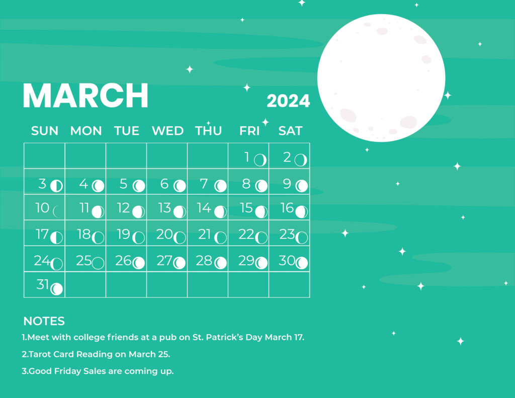 Moon Calendar March 2024