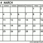 2024 March Calendar Printable