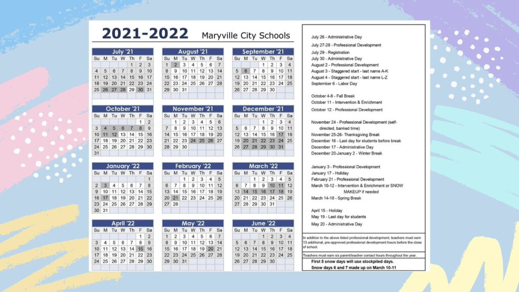 Mcsd Calendar 2021-2024