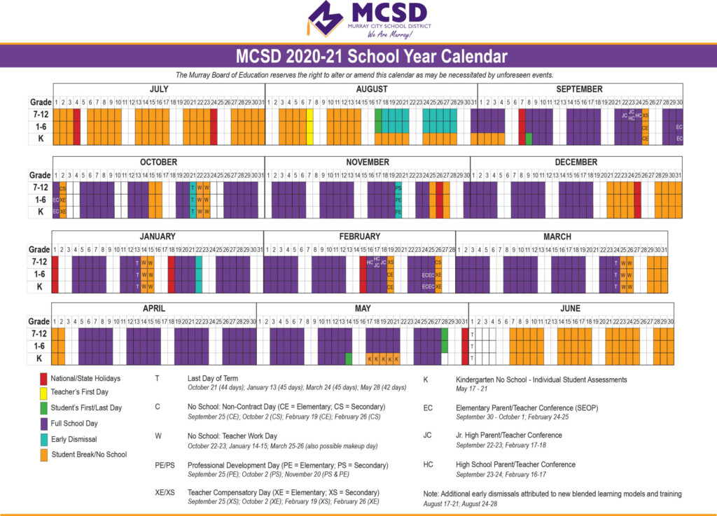 Mcsd Calendar 2021-2024