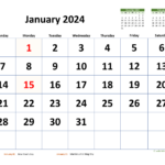 2024 Monthly Calender