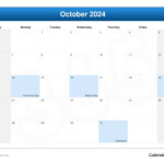 2024 Calendar October