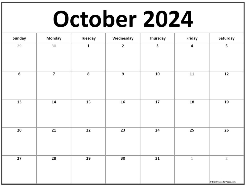 2024 Calendar October